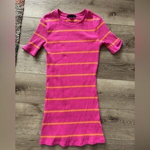 Sanctuary Pink and Orange Ribbed dress